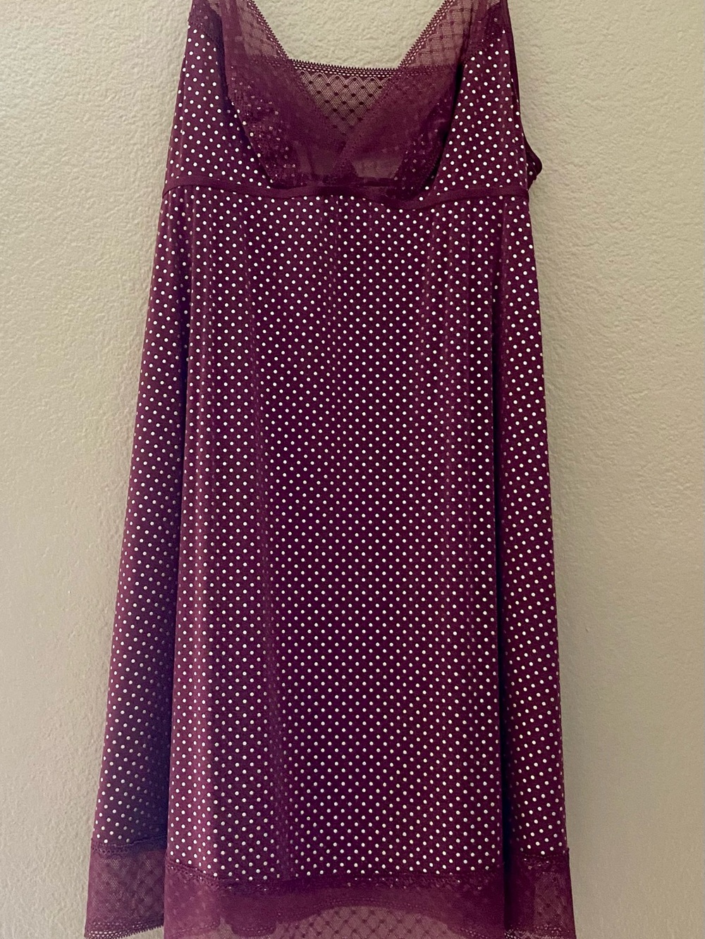 Victoria's Secret Burgundy Polka Dot Slip